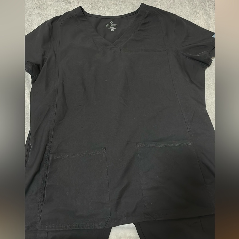 Med Couture Black Scrub Top